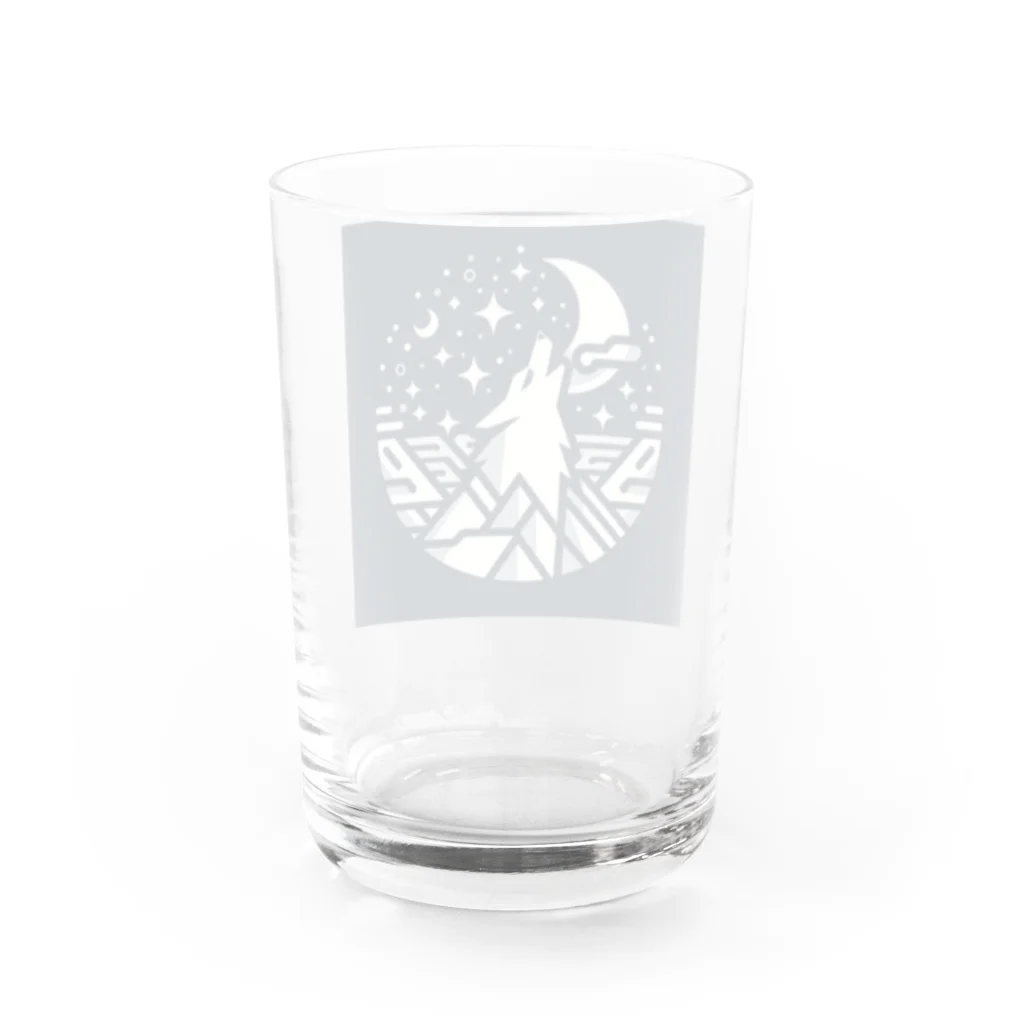 月と狼の月と狼 Water Glass :back