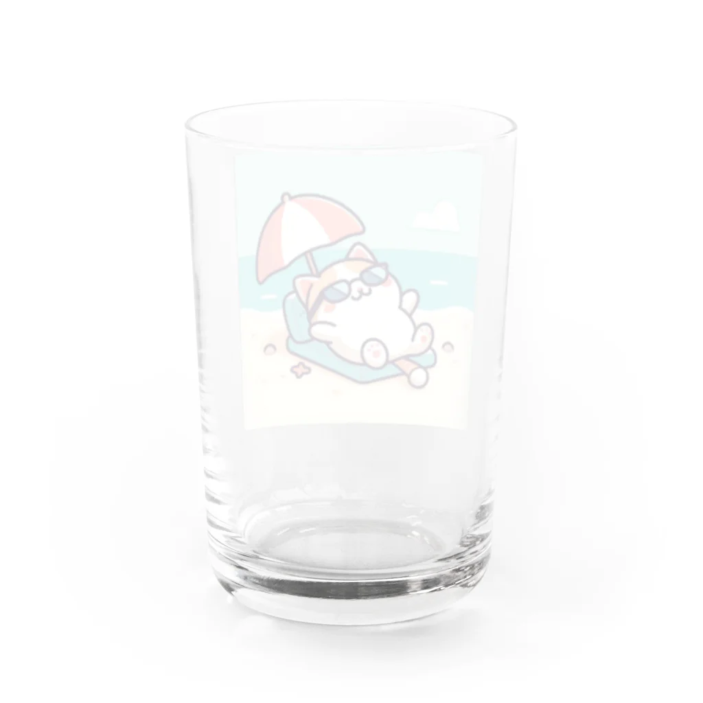 ロボなねこちゃんの有給休暇をむさぼるネコ Water Glass :back