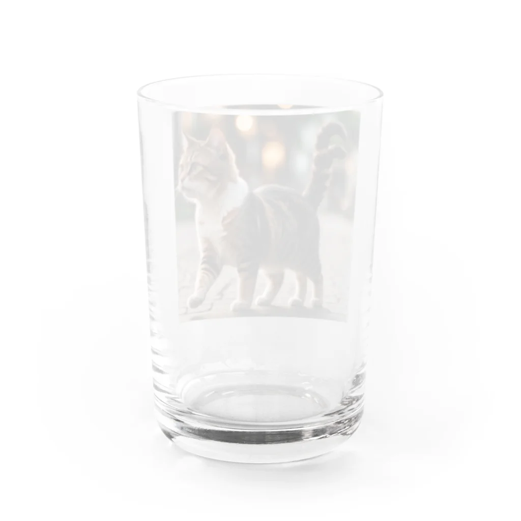 Number-3の猫なのにワン太 Water Glass :back