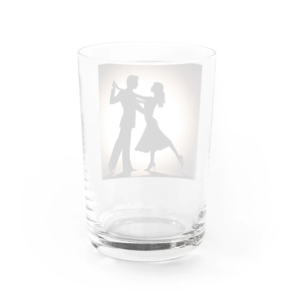 宝塚ファンのためのお店のデュエットダンスシルエット Water Glass :back