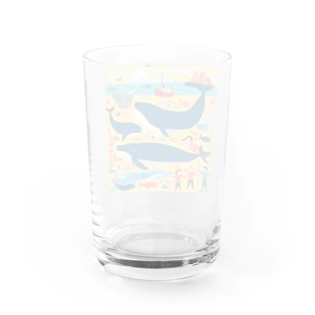 OHANA_087のアラスカの雄大な自然に暮らす人々と動物たちの調和 Water Glass :back