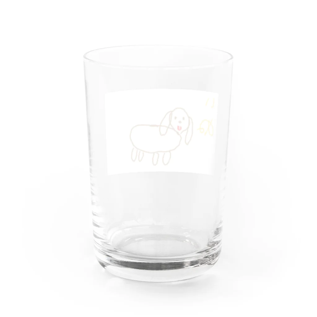 formalinmuimuiの8さいが描いた犬 Water Glass :back