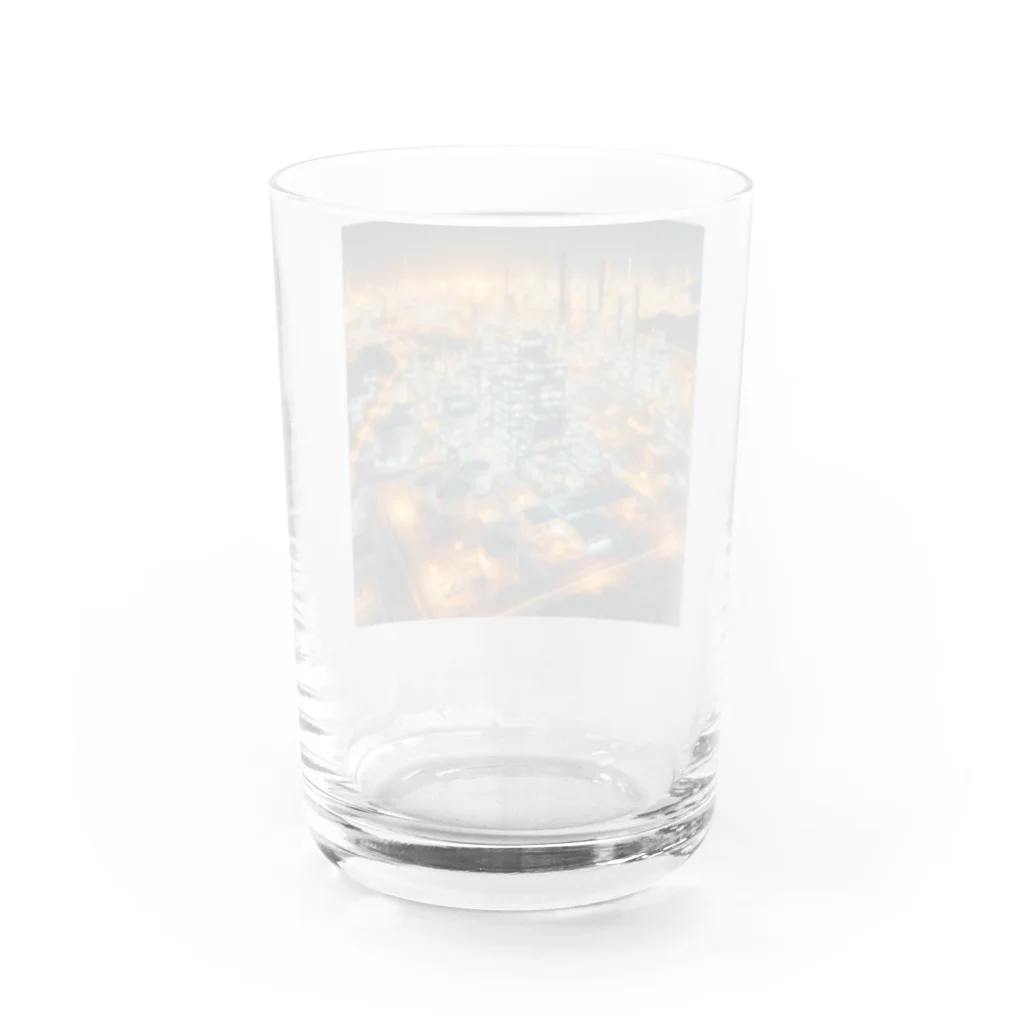 hamanakoの工場夜景の光 Water Glass :back