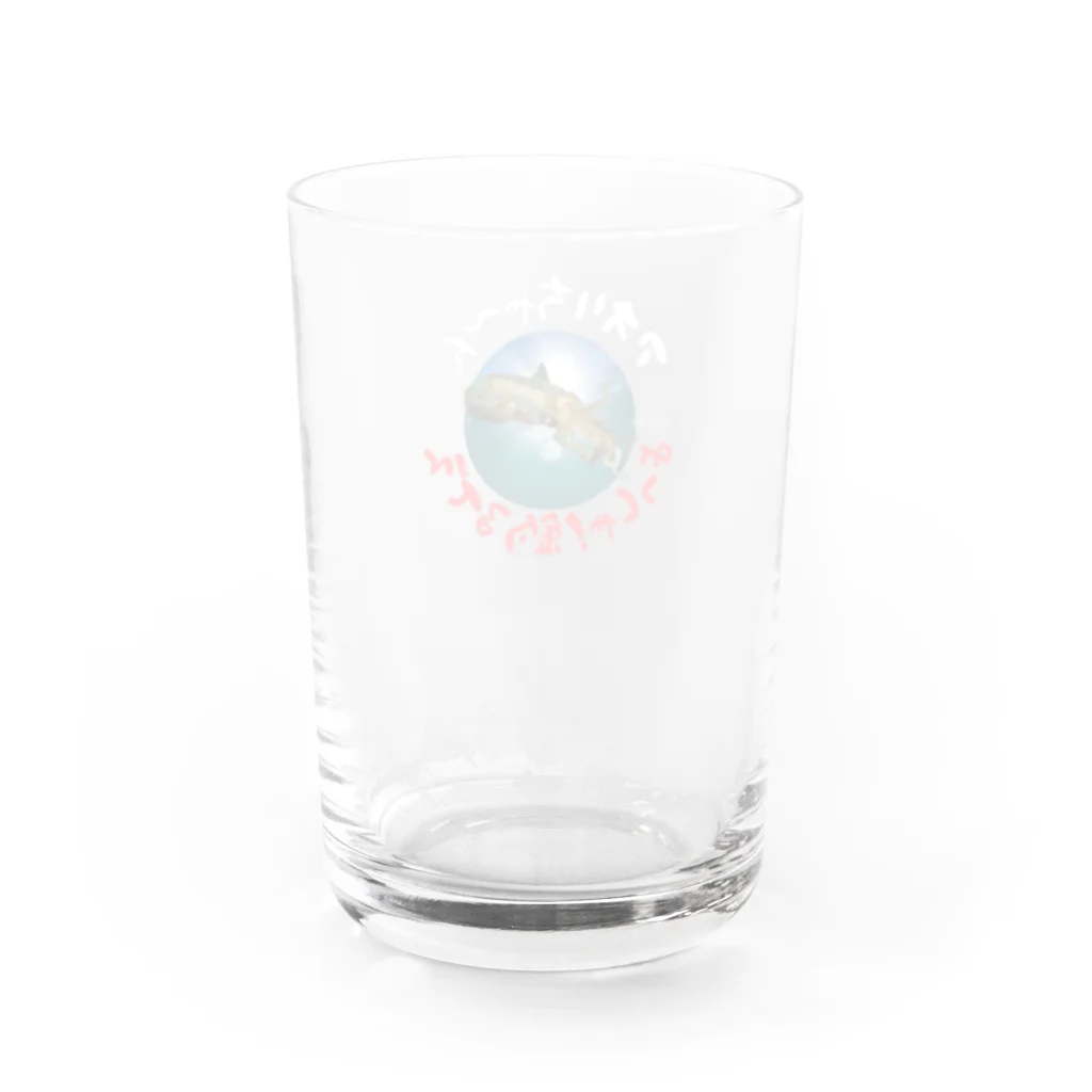 Yanjiisのアオリちゃん　気合 Water Glass :back