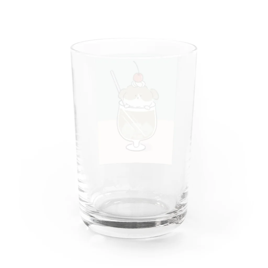 umemoのショップのラサのカフェオレ Water Glass :back