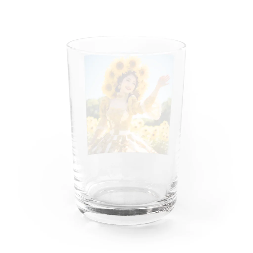 AQUAMETAVERSEのひまわり娘　クニちゃん　2496 Water Glass :back