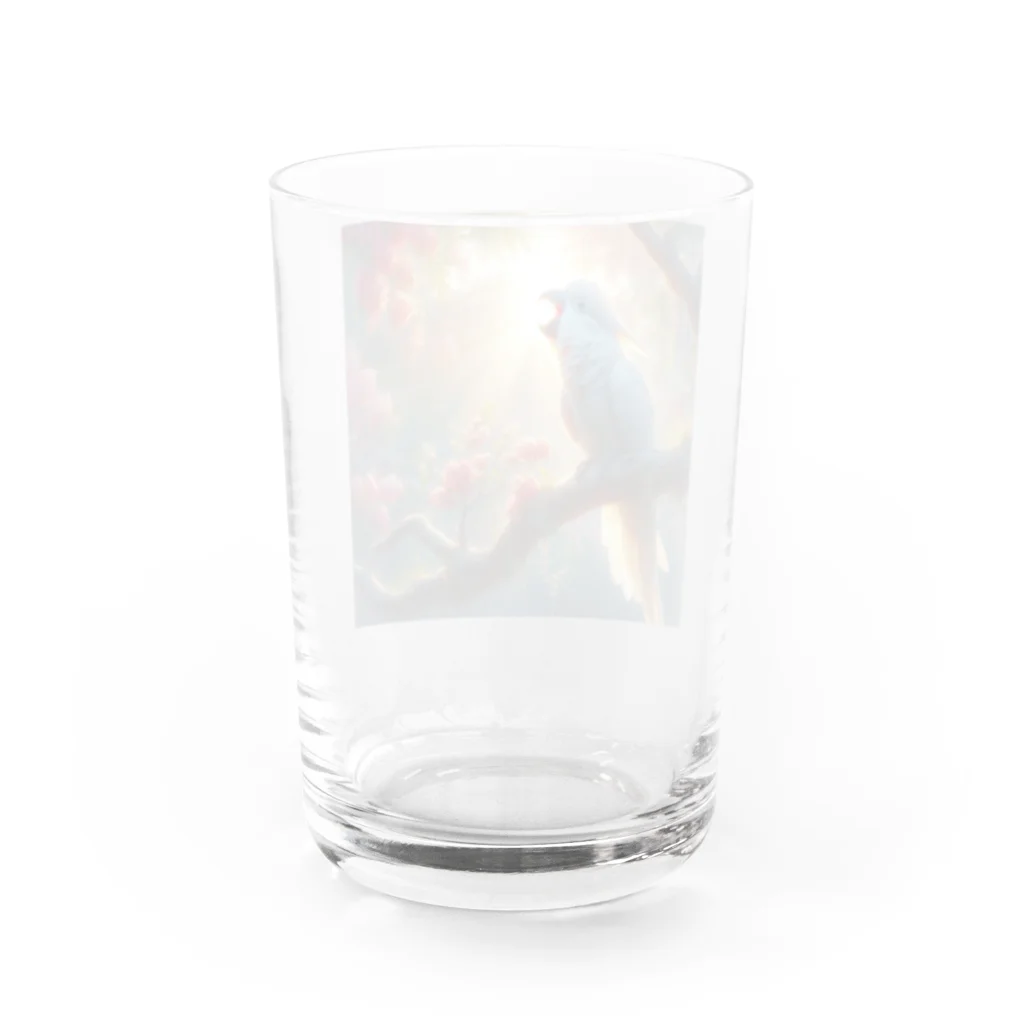 インコの館の歌うオウム Water Glass :back