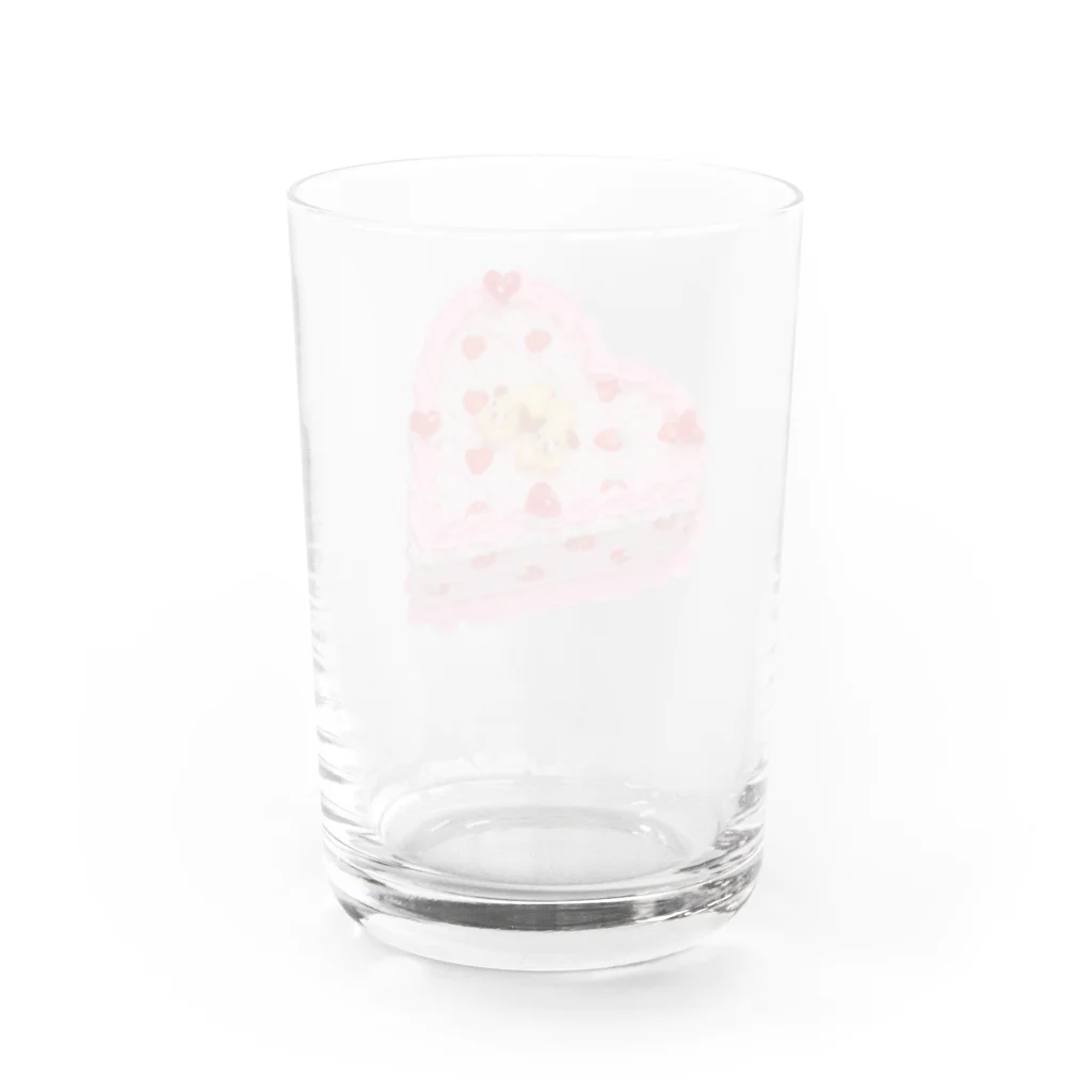 みよし洋菓子店の双子犬のいちごケーキ Water Glass :back