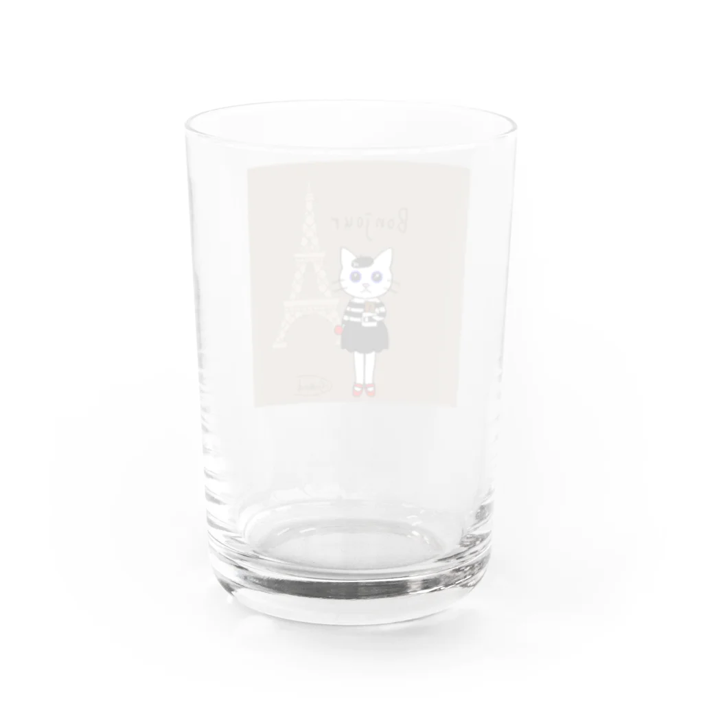 (C)にゃんくしー雑貨店のにゃんくしー in フランス シックバージョン Water Glass :back