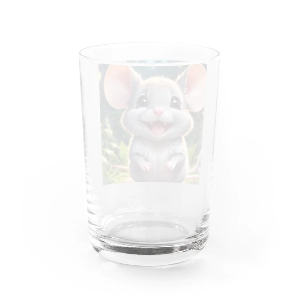 Fujimishokaiのこのチャーミングなネズミがあなたの心を癒します。 Water Glass :back