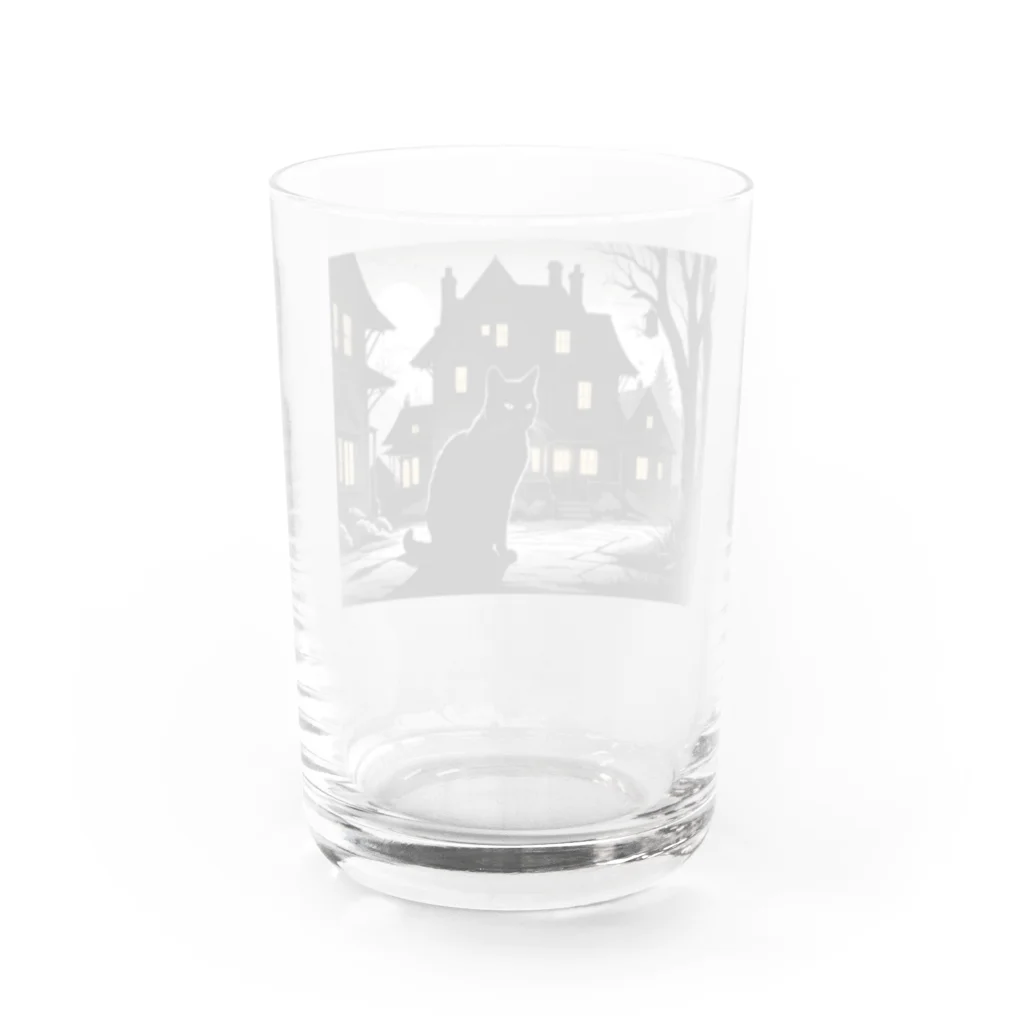 studio eizoの黒猫の思い (=^・^=) Water Glass :back