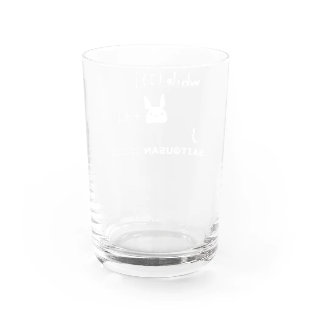 ひよこのもり工房の【復刻】サイトウサン＋＋（2010年版）白インク印刷 Water Glass :back