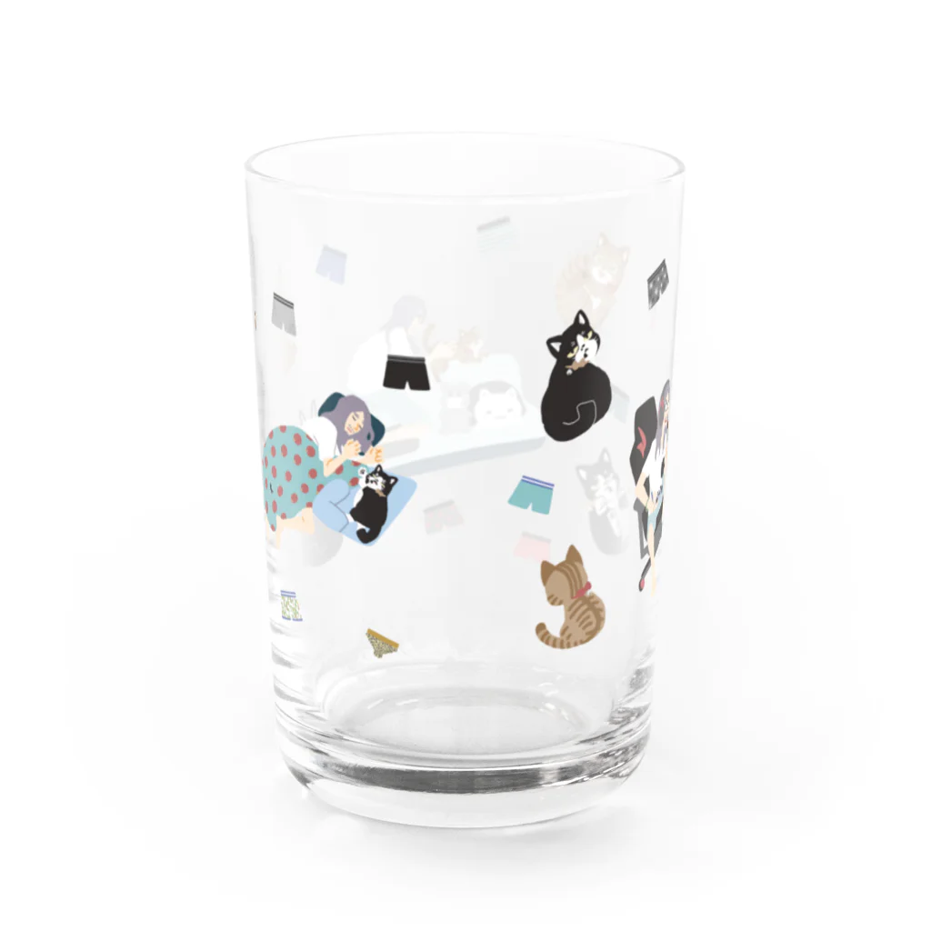 あいPONのお店🍄の♨お湯さんちで乾杯！何某バージョン Water Glass :back