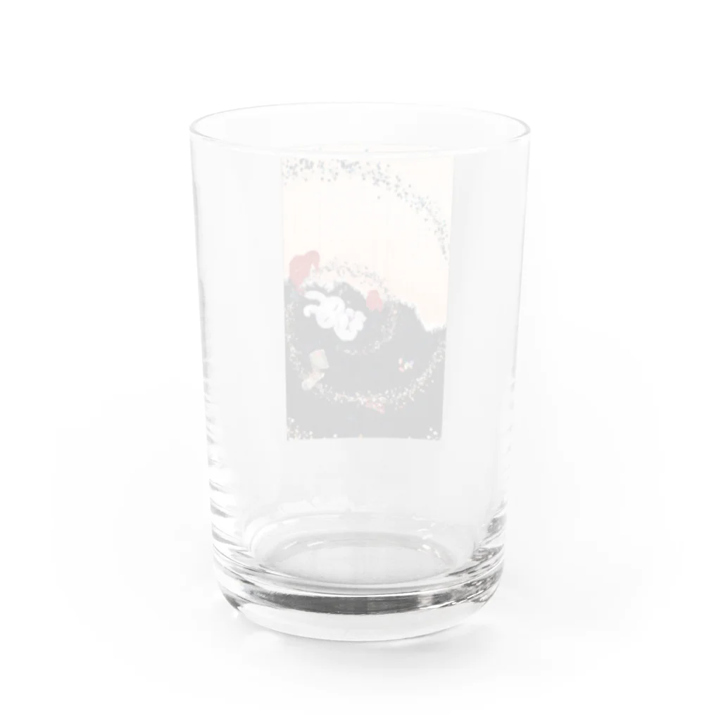 ににちゃんのハローグッドナイト Water Glass :back