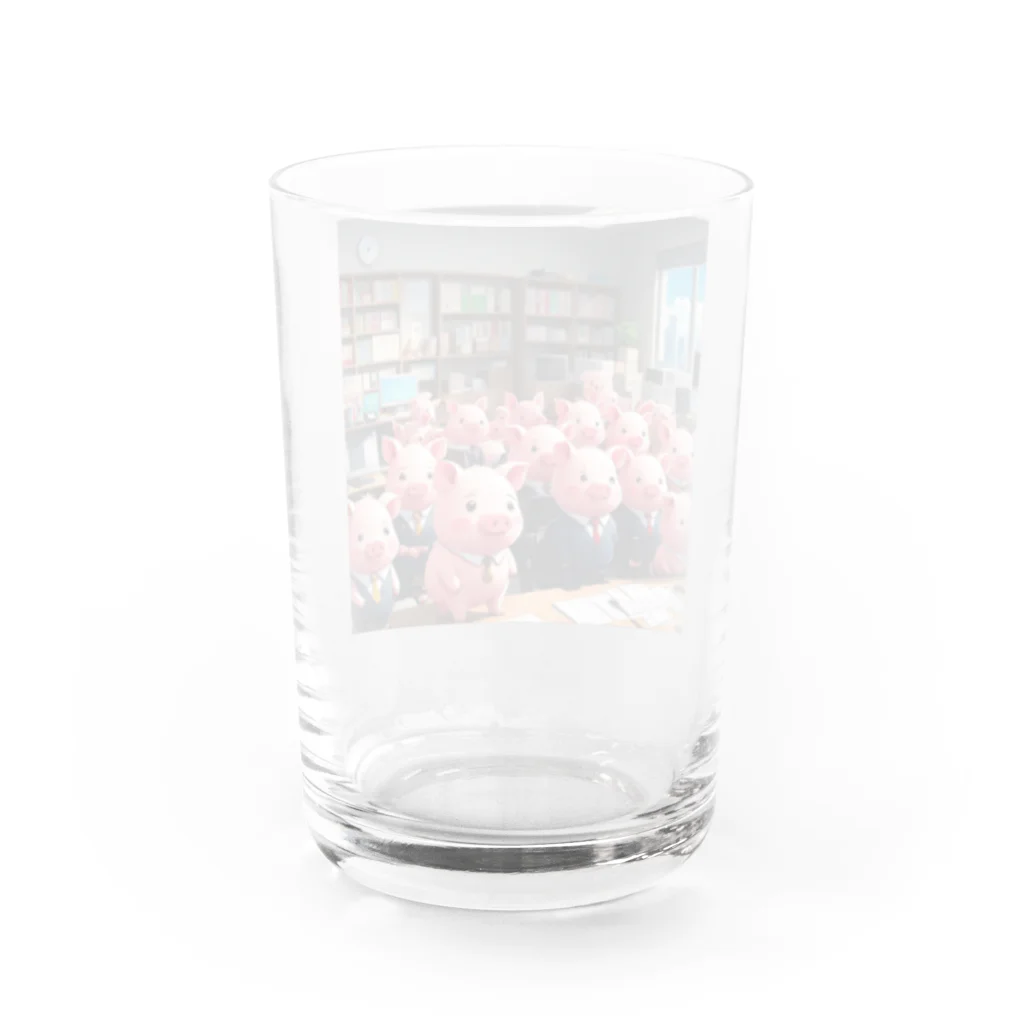 MTHの会社のらいんあっぷをするみにぶた管理製品 Water Glass :back