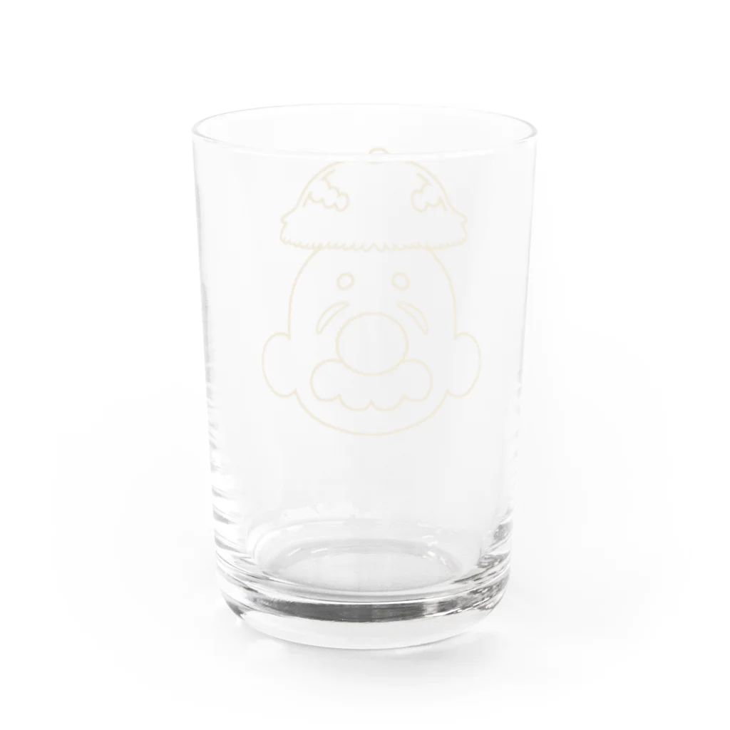 よしむらトリテおじさんのよしとりシルエット② Water Glass :back