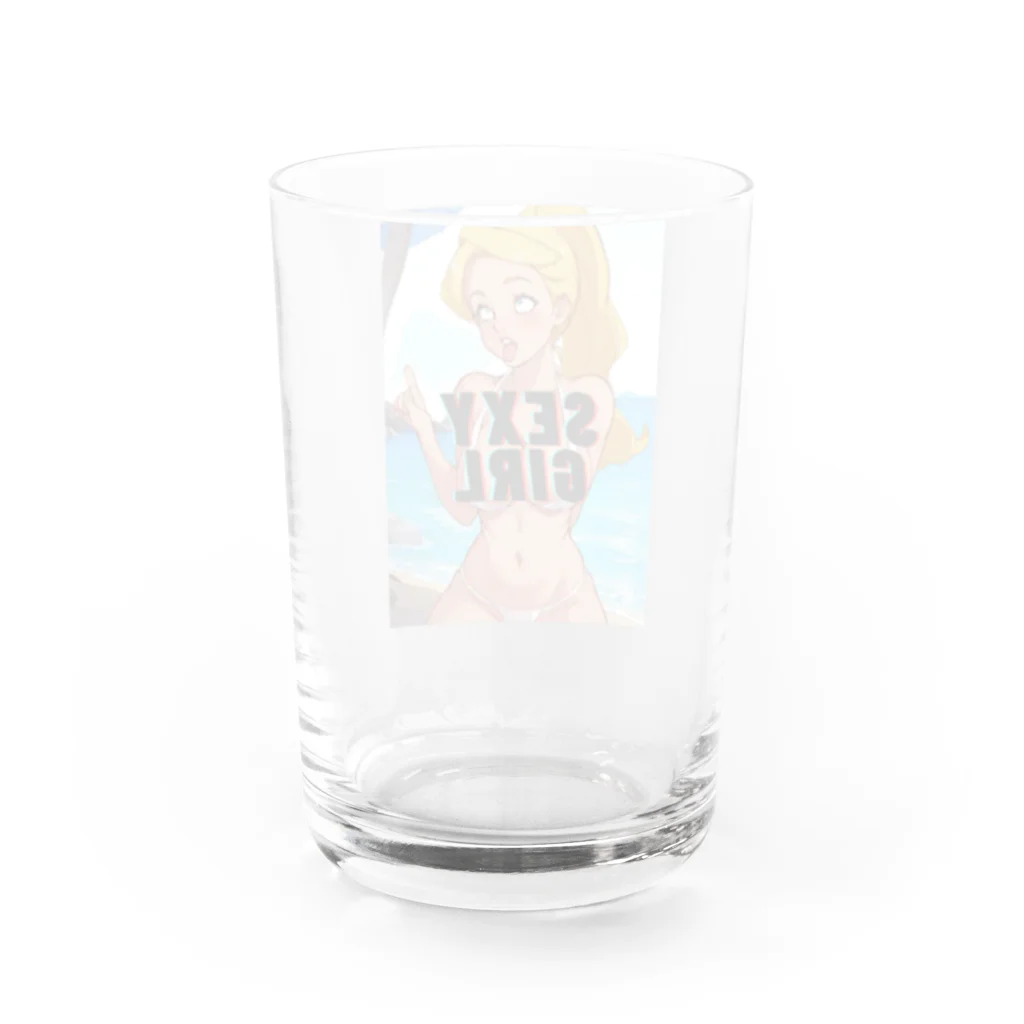 adultistのブロンドビキニセクシーアニメガール Water Glass :back