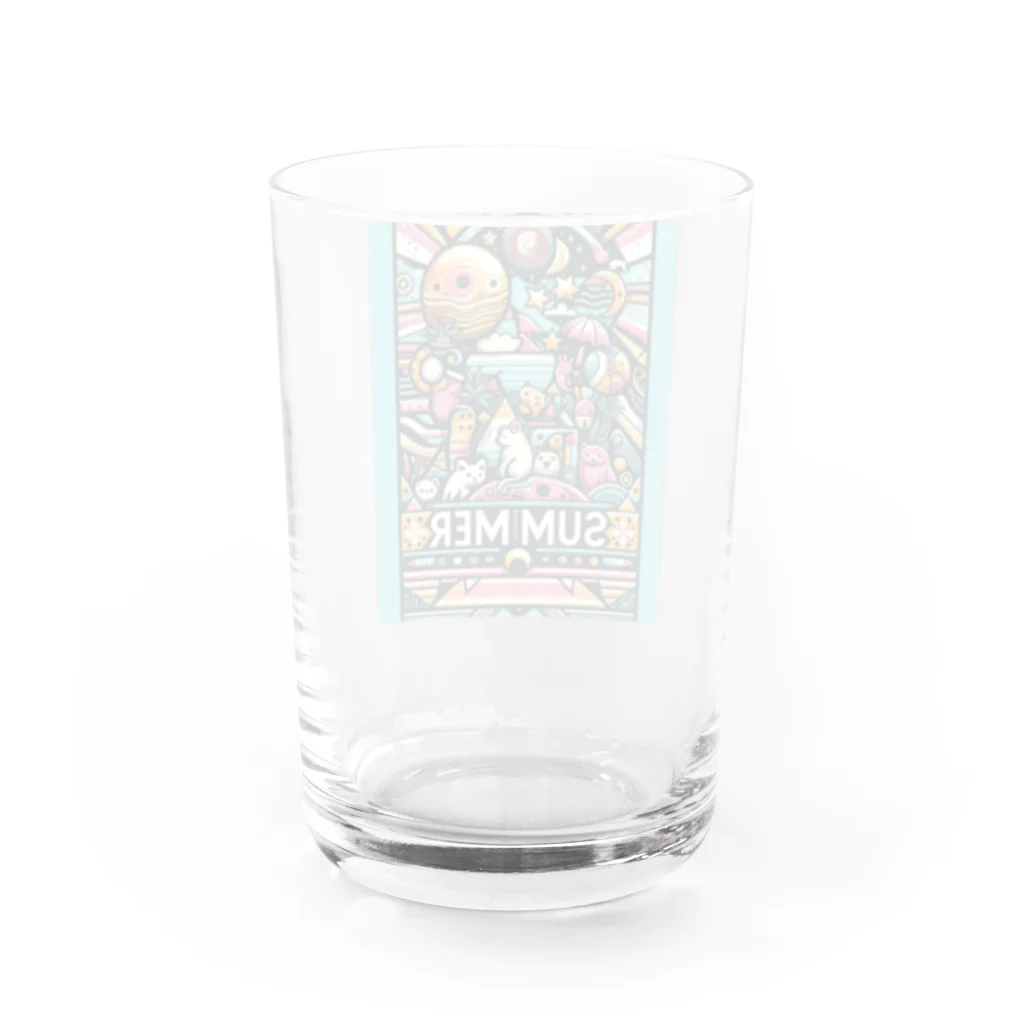 スケートリートのサンセットストリート Water Glass :back