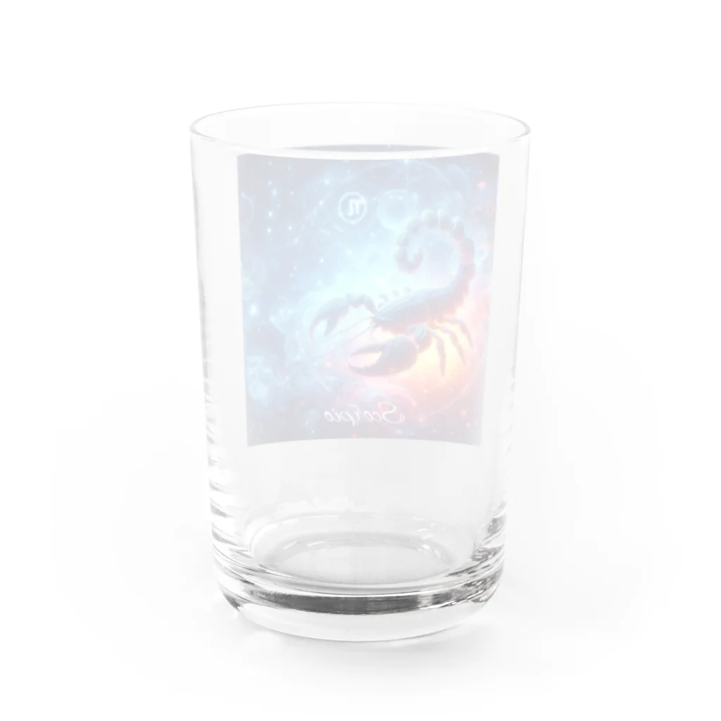 huwari-hanaakariの星のきらめき　蠍座イメージ Water Glass :back