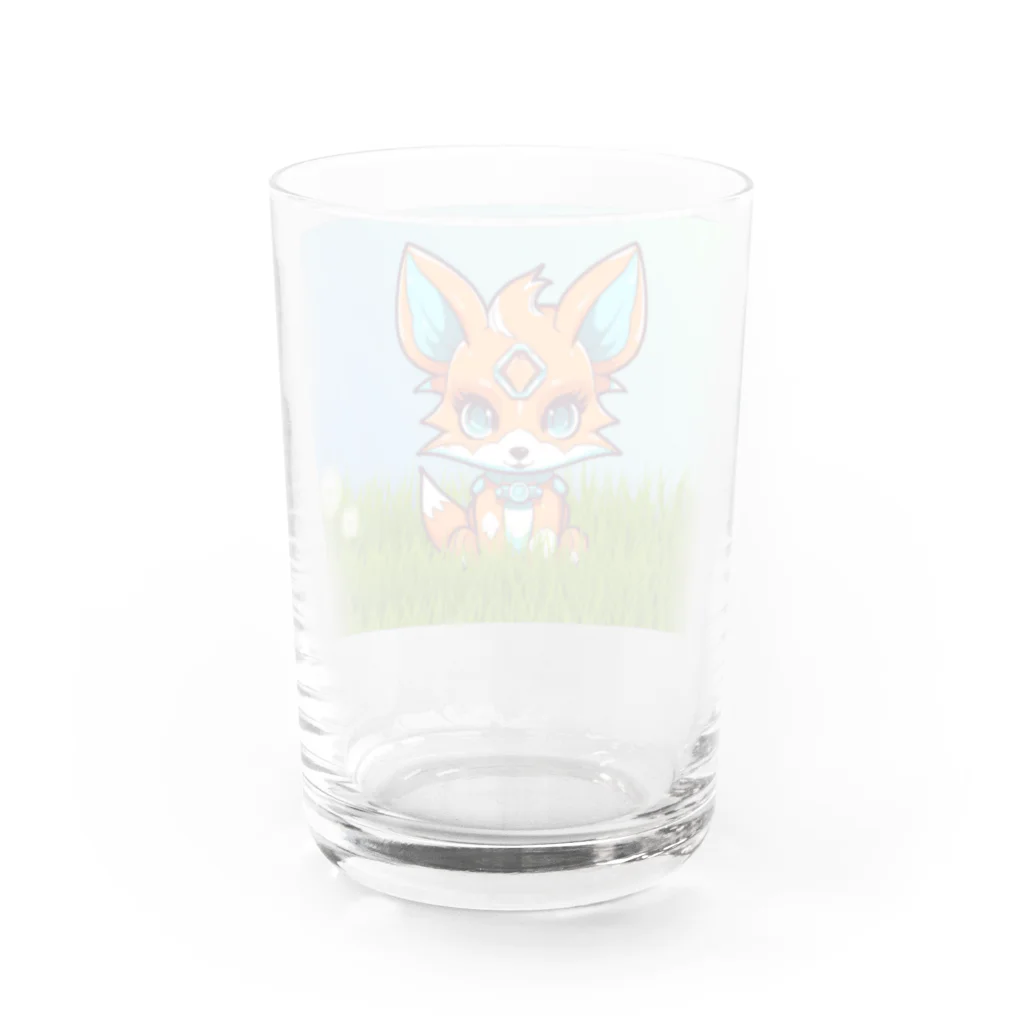 Vasetti_pressの可愛いキツネ Water Glass :back