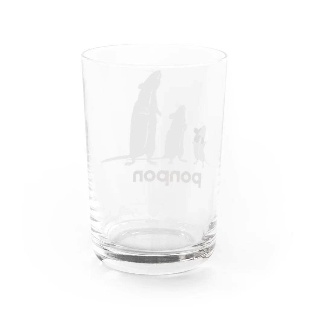 utatane_akiraのネズミぽんぽん Water Glass :back