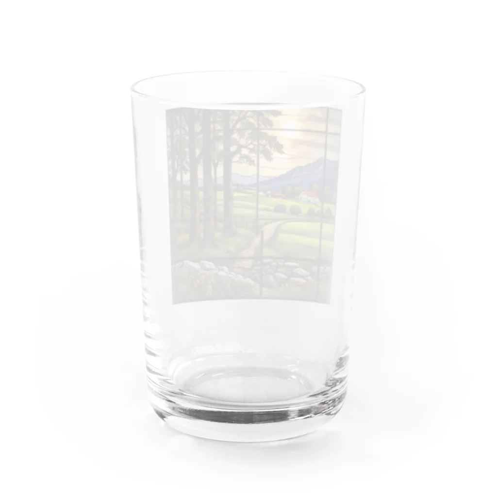 ganeshaのヨーロッパの田舎のステンドグラス Water Glass :back