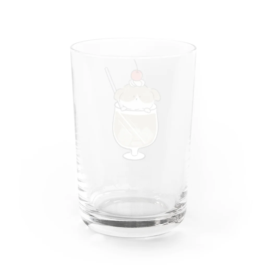 umemoのショップのラサのカフェオレ Water Glass :back