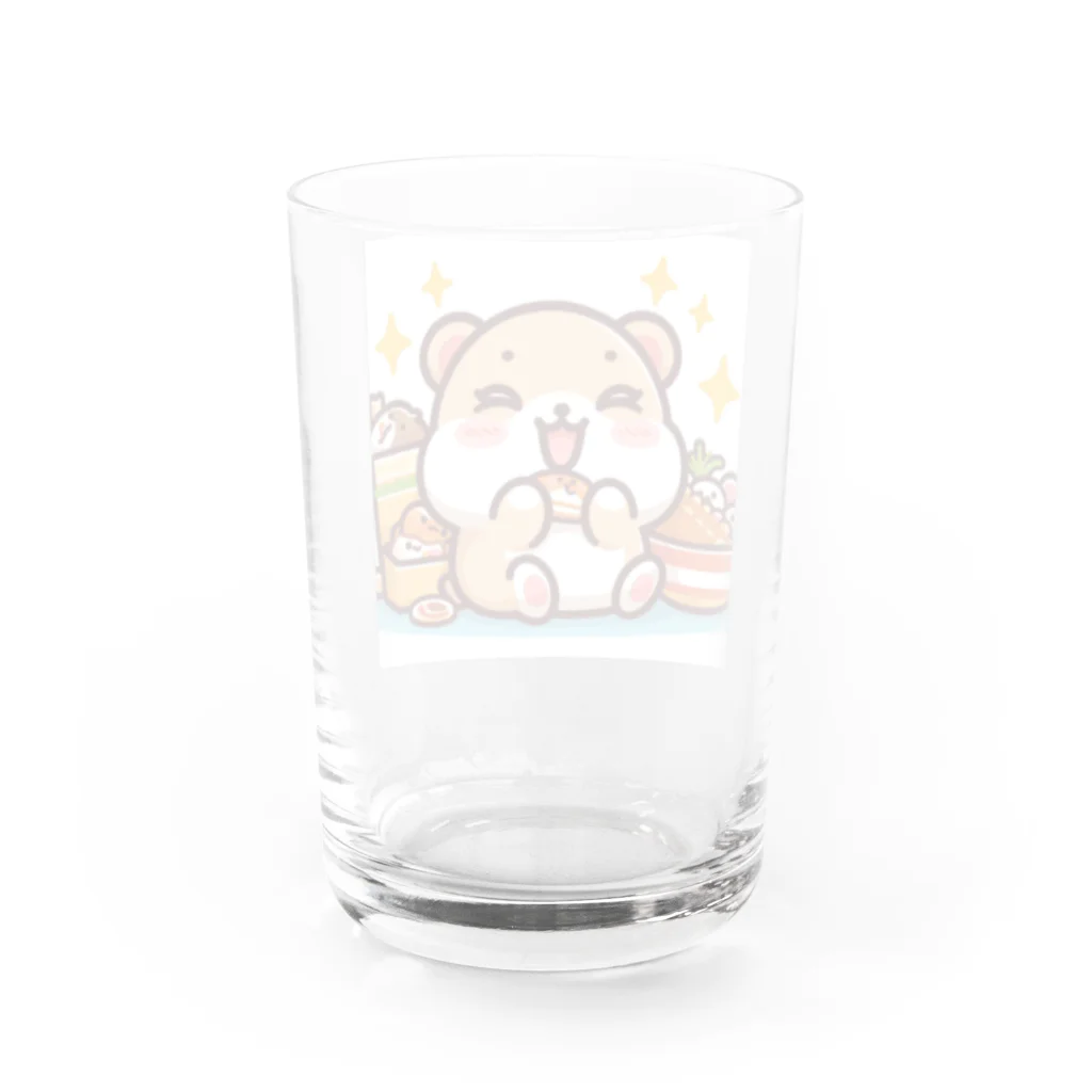 iota01の食欲旺盛なかわいいハムスター Water Glass :back