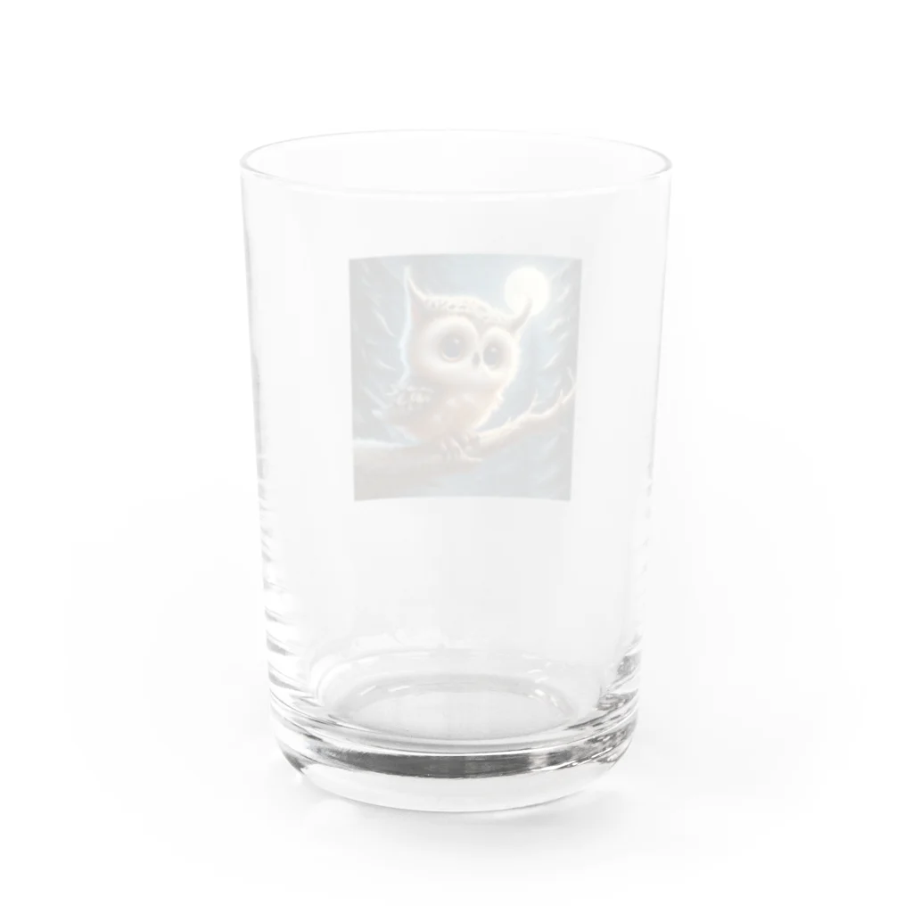 2024billionのねこふくろう Water Glass :back