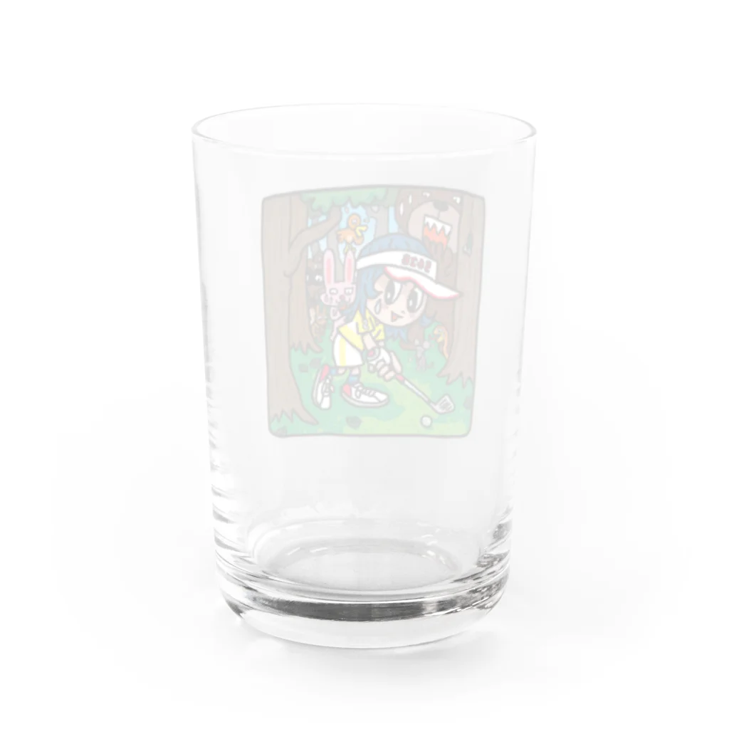 ゴルフバカイラストレーター野村タケオのNOM SHOPの森のトラブルショット Water Glass :back