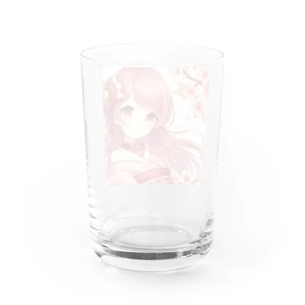 Japan-sakuraの桜の乙姫 Water Glass :back