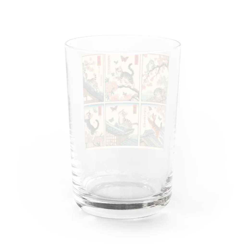 猫LOVE items Noahの猫LOVE items 鯖虎　雉虎 Water Glass :back