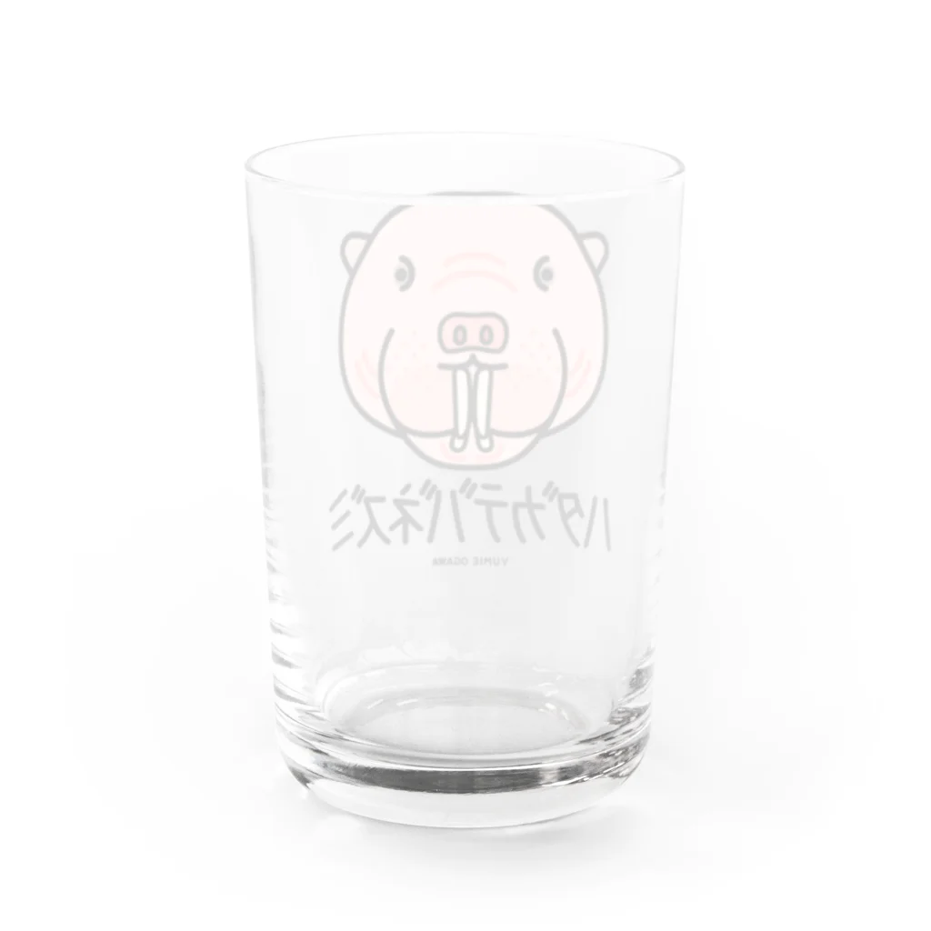 オガワユミエの06ハダカデバネズミ（キャラ） Water Glass :back