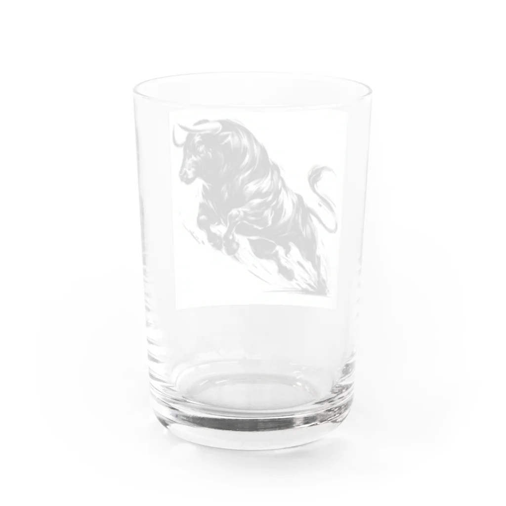 JBの水墨牛 Water Glass :back