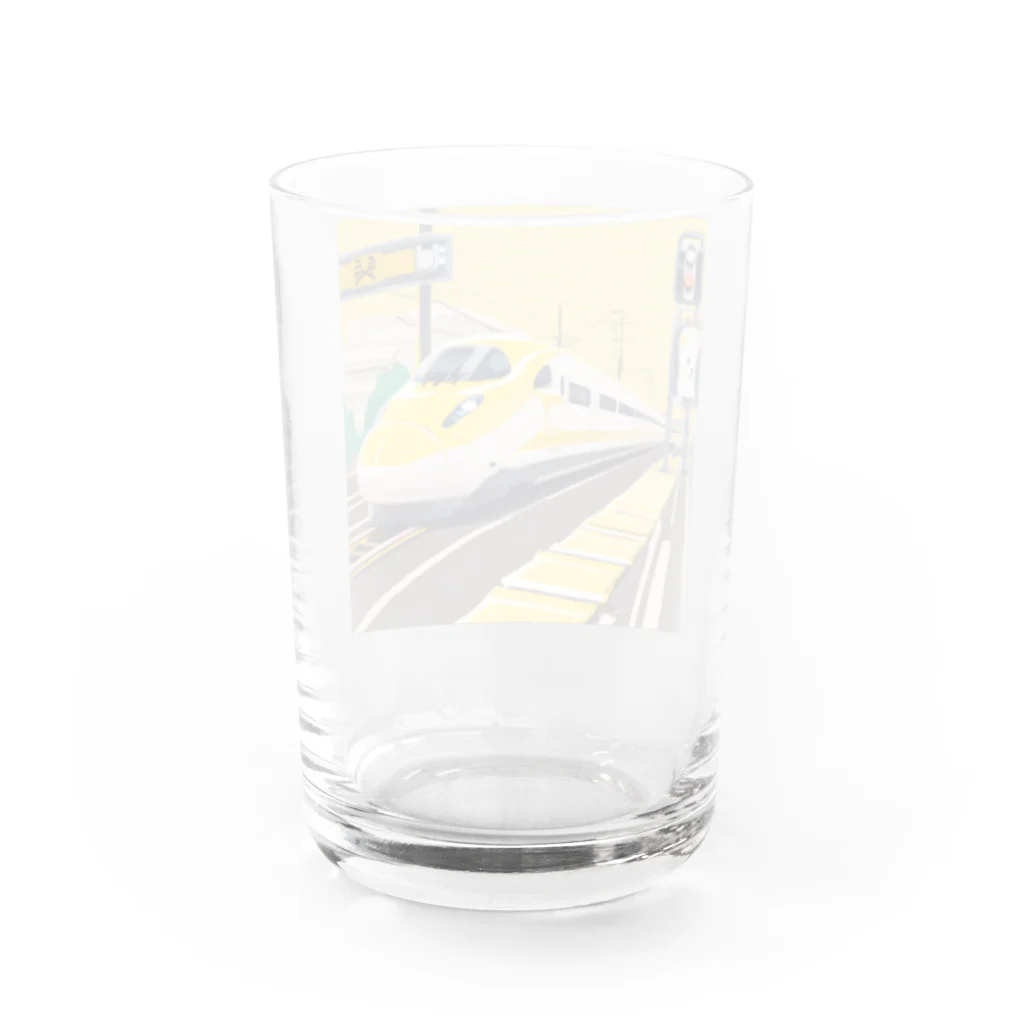 DAIKINGの黄色い新幹線 Water Glass :back