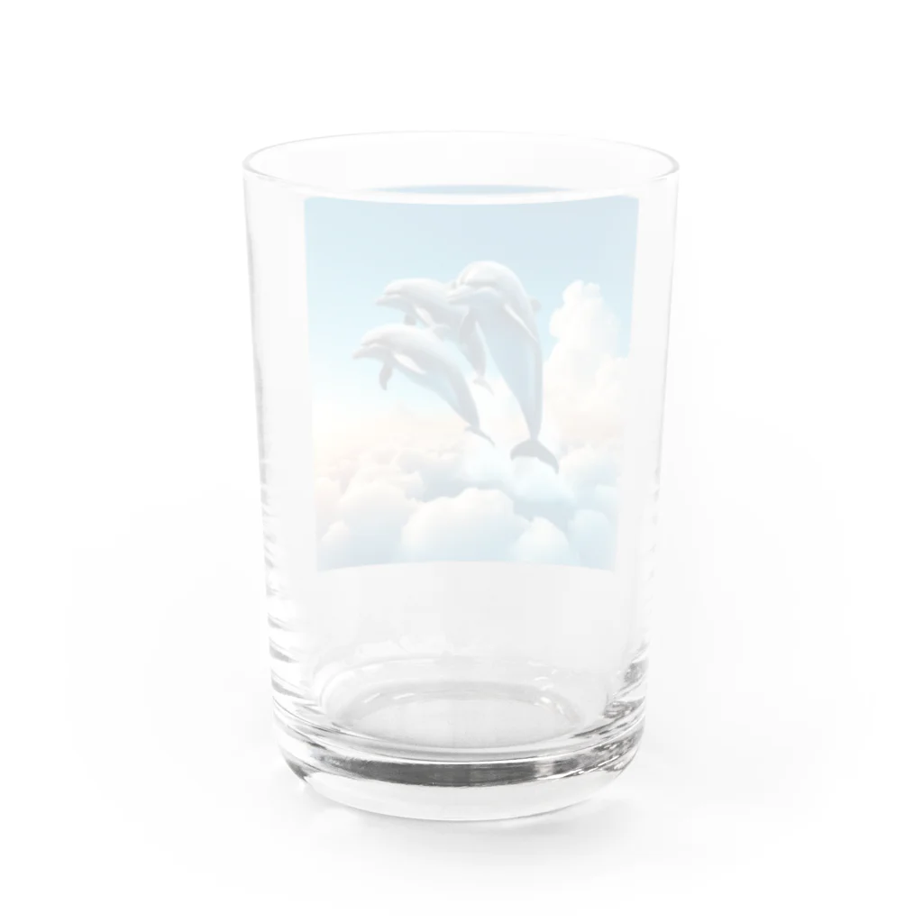 ニュートラルノードの✨Three Dolphins Soar✨ Water Glass :back