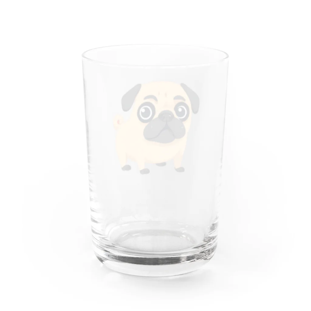 uu_uのパグ Water Glass :back