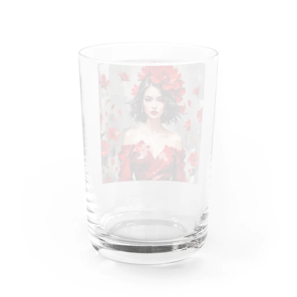 nr8のバラ女 Water Glass :back