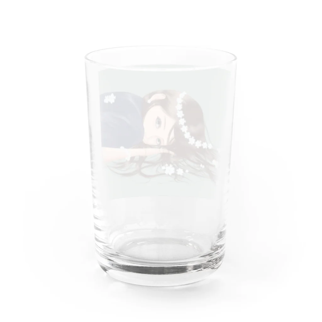 tea partyの花かんむり Water Glass :back