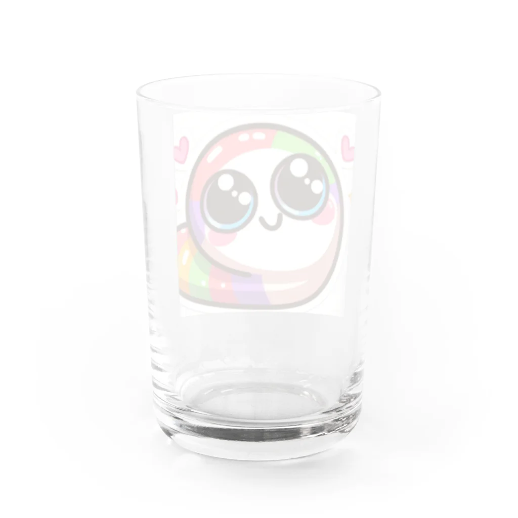 yuyuworldのにこにこスマイル Water Glass :back