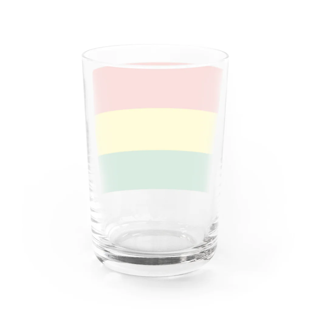 お絵かき屋さんのボリビアの国旗 Water Glass :back