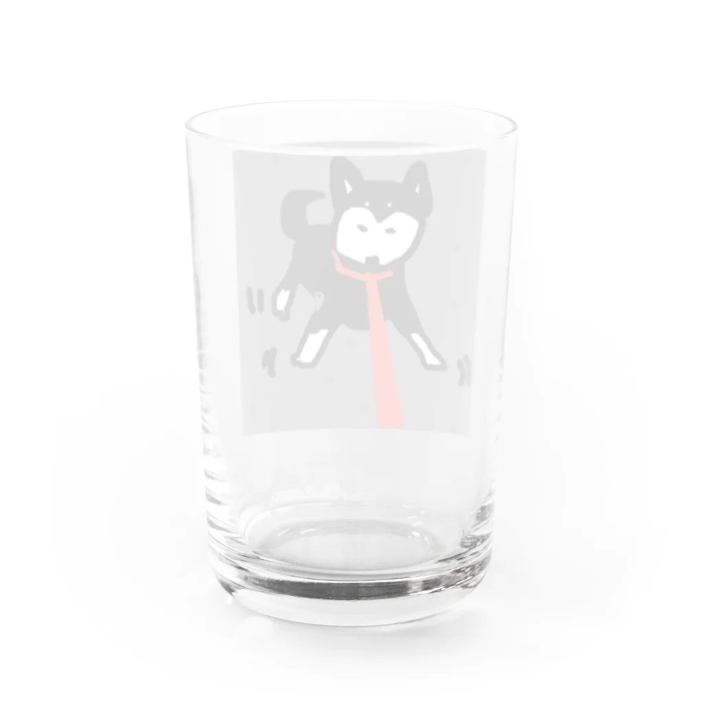 ペコりんショップの柴犬散歩拒否 Water Glass :back