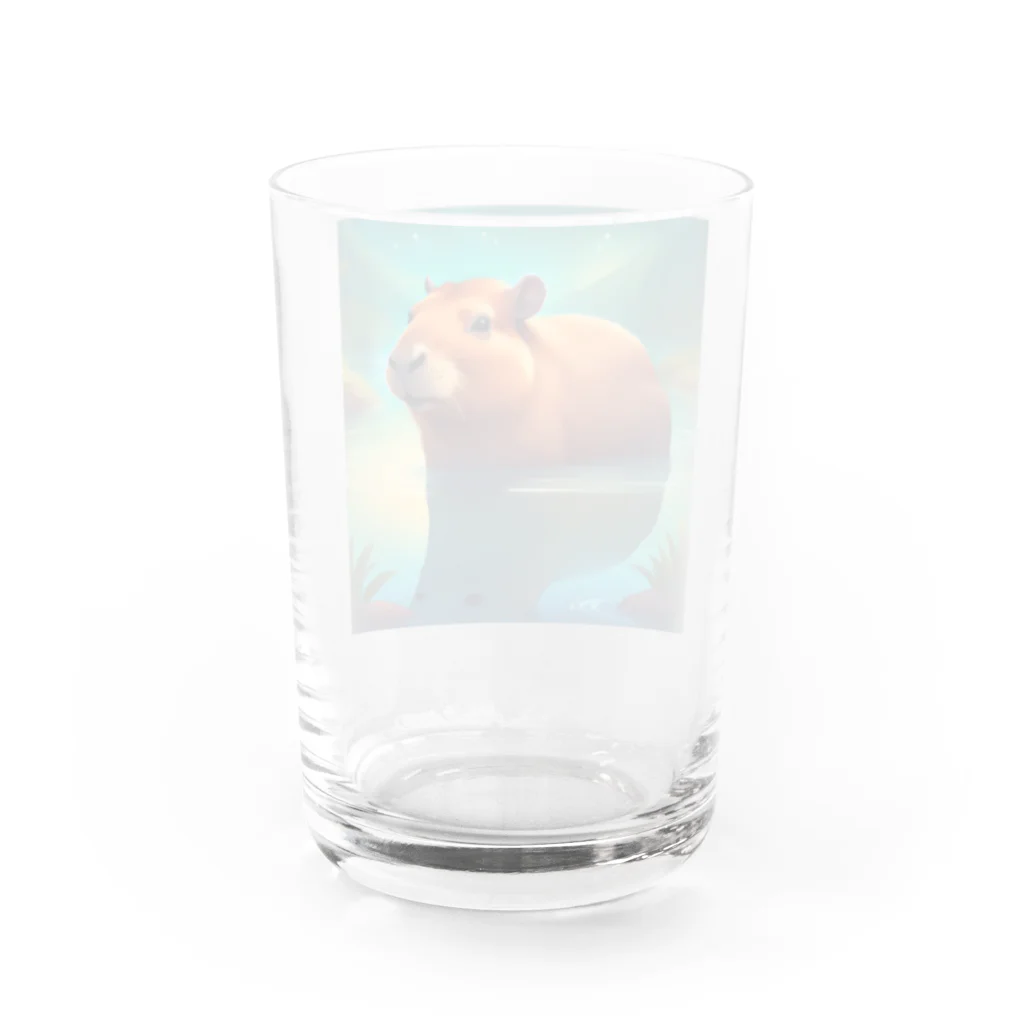 pipi_popoのかわいいカピバラ Water Glass :back