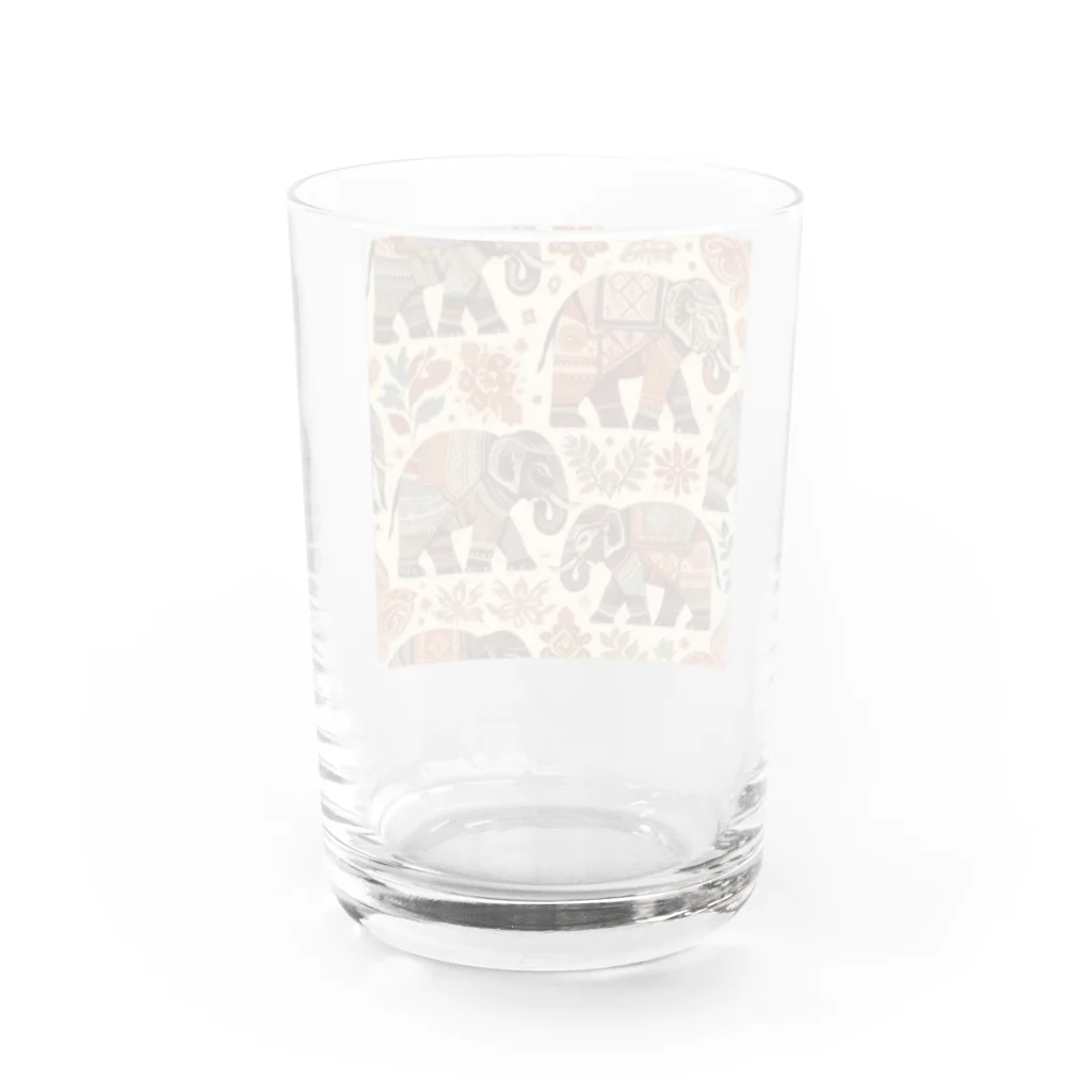 Qten369の石器時代のマンモス Water Glass :back