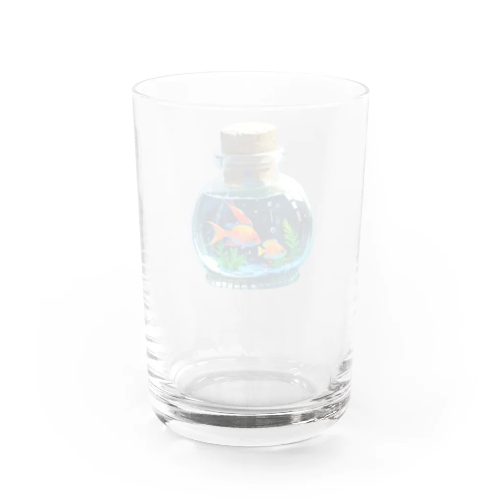 suke-maruruの小瓶の中のさかなクン Water Glass :back