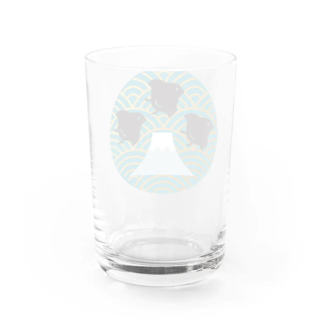 R's Market コトリちゃんのちどりちゃんと富士山 Water Glass :back