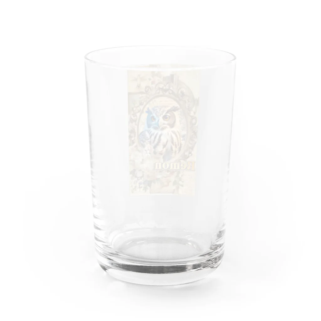 炭火焼パンダ商店のはろめりちゃんとコラボだよ Water Glass :back