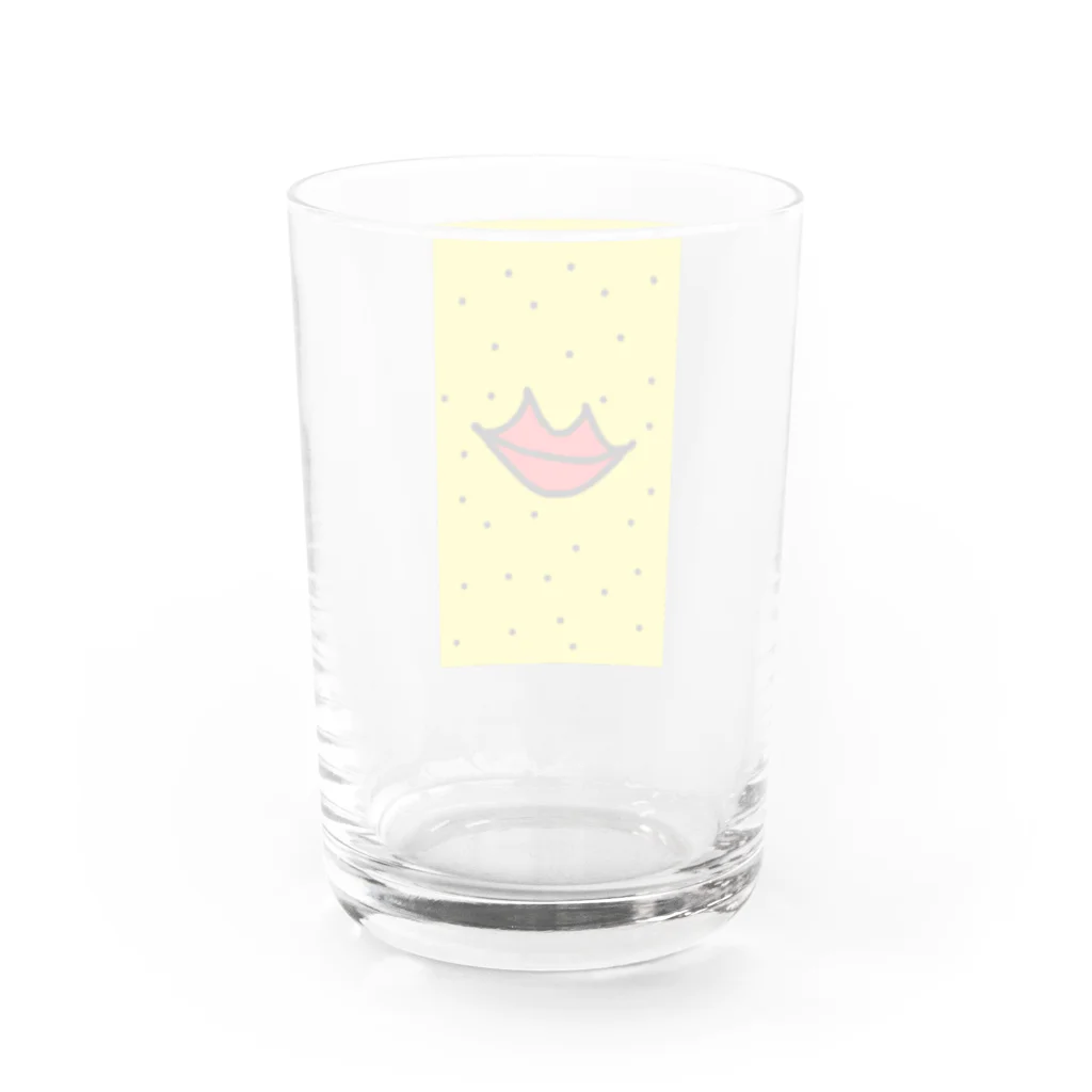 にゃん！！✨✨のくちびるドット Water Glass :back