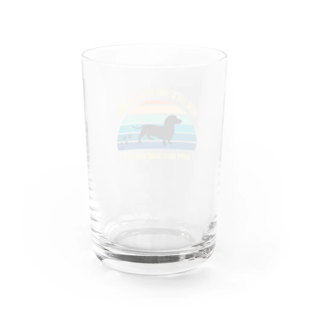 dreamy-designのわんちゃん　ダックスフンド Water Glass :back