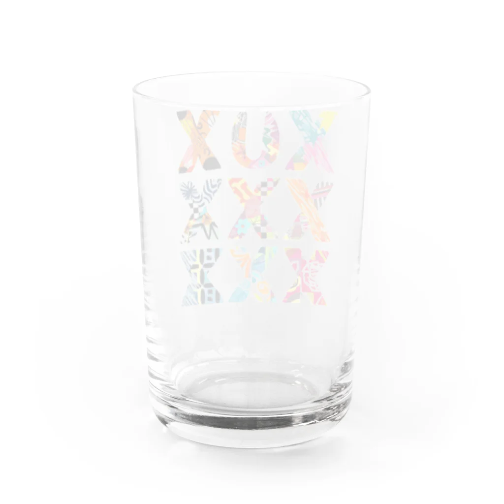 Chi3のxxxxxxxx カラフル・クロス：多様性の融合 Water Glass :back